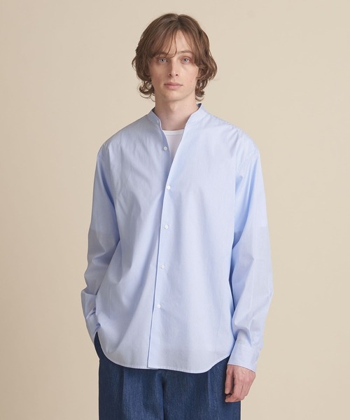 【マルチサイズ】ブロード ワイドフォルム バンドカラー ストライプシャツ（シャツ/ブラウス）｜UNITED ARROWS（ユナイテッドアローズ）