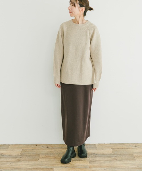 ITEMS URBANRESEARCH(アイテムズ アーバンリサーチ)の「アゼアミクルーネックニット(ニット/セーター・レディース・パープル/イエロー/ベージュ・FREE)」の8枚目の写真