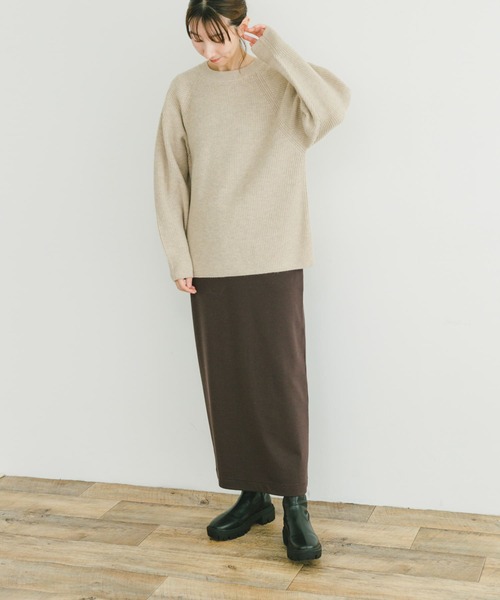 ITEMS URBANRESEARCH(アイテムズ アーバンリサーチ)の「アゼアミクルーネックニット(ニット/セーター・レディース・パープル/イエロー/ベージュ・FREE)」の9枚目の写真