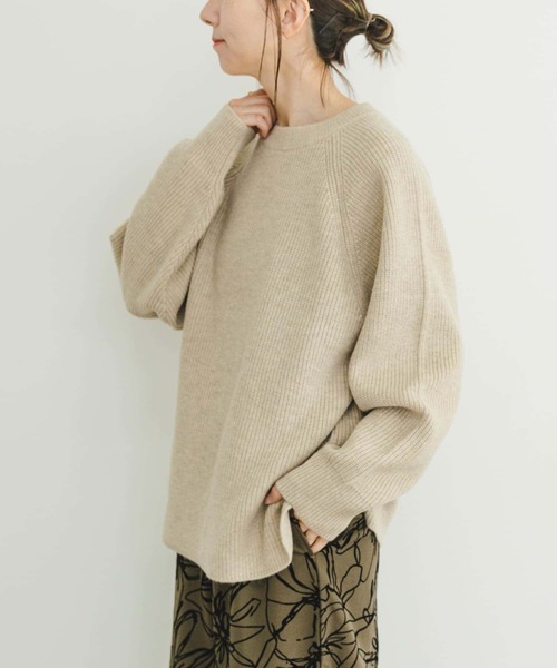 ITEMS URBANRESEARCH(アイテムズ アーバンリサーチ)の「アゼアミクルーネックニット(ニット/セーター・レディース・パープル/イエロー/ベージュ・FREE)」の10枚目の写真