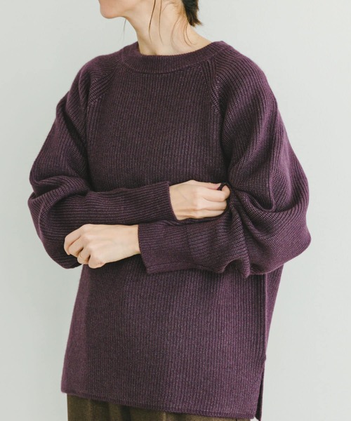 ITEMS URBANRESEARCH(アイテムズ アーバンリサーチ)の「アゼアミクルーネックニット(ニット/セーター・レディース・パープル/イエロー/ベージュ・FREE)」の15枚目の写真