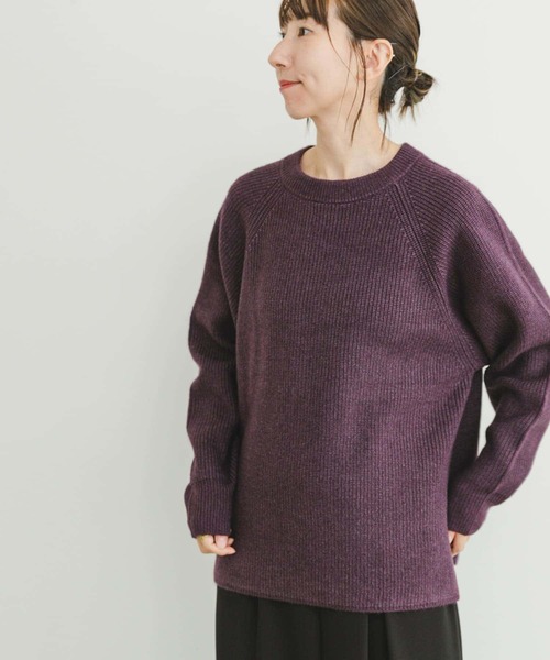 ITEMS URBANRESEARCH(アイテムズ アーバンリサーチ)の「アゼアミクルーネックニット(ニット/セーター・レディース・パープル/イエロー/ベージュ・FREE)」の20枚目の写真