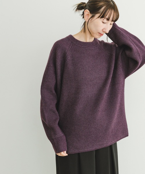 ITEMS URBANRESEARCH(アイテムズ アーバンリサーチ)の「アゼアミクルーネックニット(ニット/セーター・レディース・パープル/イエロー/ベージュ・FREE)」の21枚目の写真