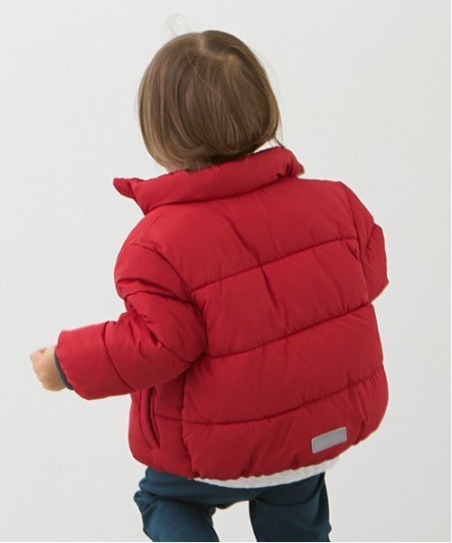 petit main（プティマイン）の「【GOODPRICE/撥水加工】中綿ジャケット(キッズサイズ)（ブルゾン・キッズ・ネイビー/ライトグレー/レッド/オフホワイト/イエロー/ブルー/マルチ/ライトピンク・80ｃｍ/90cm/100cm/110cm/120cm/130cm）」の16枚目の写真