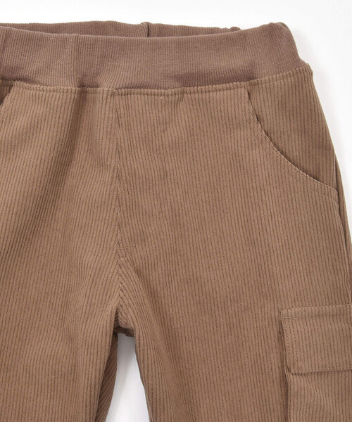 BeBe（ベベ）の「ニットコールストレッチカーゴロングパンツ(90~150cm)（カーゴパンツ・キッズ・グレー/ブラウン・110cm/120cm/150cm/130cm/90cm/100cm/140cm）」の8枚目の写真