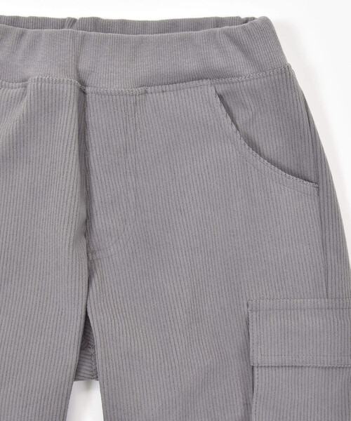 BeBe（ベベ）の「ニットコールストレッチカーゴロングパンツ(90~150cm)（カーゴパンツ・キッズ・グレー/ブラウン・110cm/120cm/150cm/130cm/90cm/100cm/140cm）」の14枚目の写真