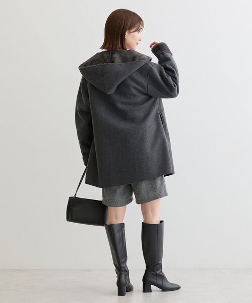 Green Parks(グリーンパークス)の「フーディガウンコート(その他アウター・レディース・モカ/チャコールグレー/ライトベージュ・FREE)」の15枚目の写真