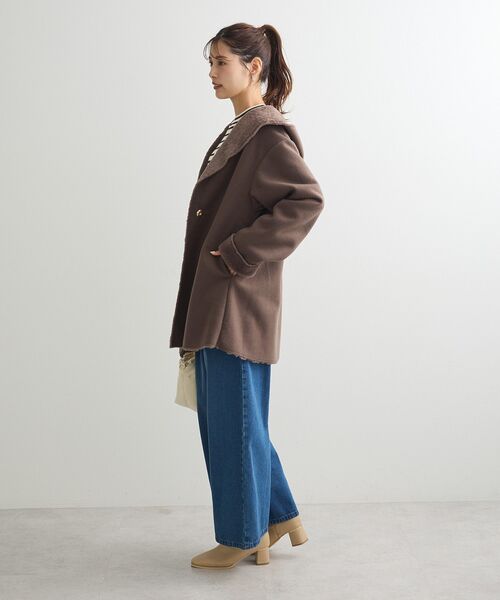 Green Parks(グリーンパークス)の「フーディガウンコート(その他アウター・レディース・モカ/チャコールグレー/ライトベージュ・FREE)」の22枚目の写真