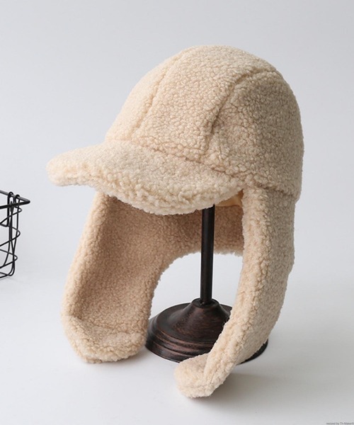 TONE SELECT GOODS（トーンセレクトグッズ）の「pur chouchou/耳当て付き ボア キャップ P4408（キャップ・レディース・ホワイト/ブラウン/ダークグレー/ベージュ・FREE）」の4枚目の写真