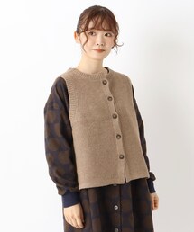 前あきニットベスト