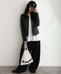 ElegChic（エレグシック）の「ラムレザー ジャケット （ノーカラージャケット）」