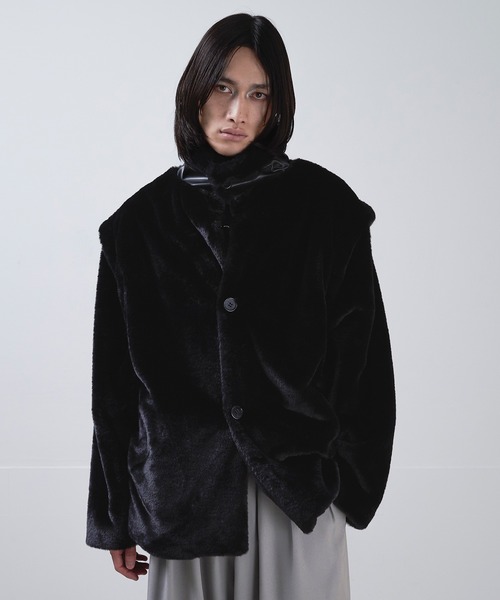 【新品タグ付き】Ellno Loset ２WAYシルバーバックルブルゾン Ellno Loset ブルゾン アウター 2WAYシルバーバックルブルゾン