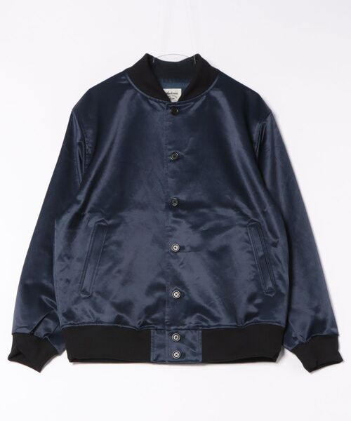 Jackman（ジャックマン）の「Satin Award Jacket（スタジャン・メンズ・ネイビー/パープル/ダークグリーン・MEDIUM/SMALL/LARGE/X-LARGE）」の20枚目の写真