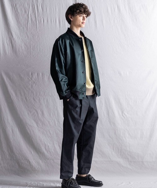 Jackman（ジャックマン）の「Satin Award Jacket（スタジャン・メンズ・ネイビー/パープル/ダークグリーン・MEDIUM/SMALL/LARGE/X-LARGE）」の14枚目の写真