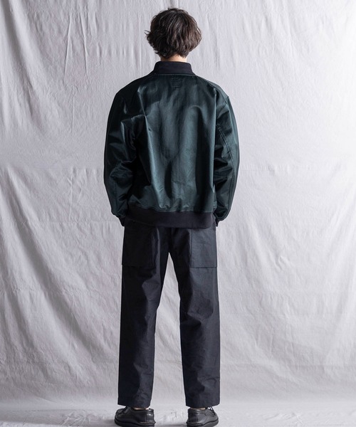 Jackman（ジャックマン）の「Satin Award Jacket（スタジャン・メンズ・ネイビー/パープル/ダークグリーン・MEDIUM/SMALL/LARGE/X-LARGE）」の15枚目の写真