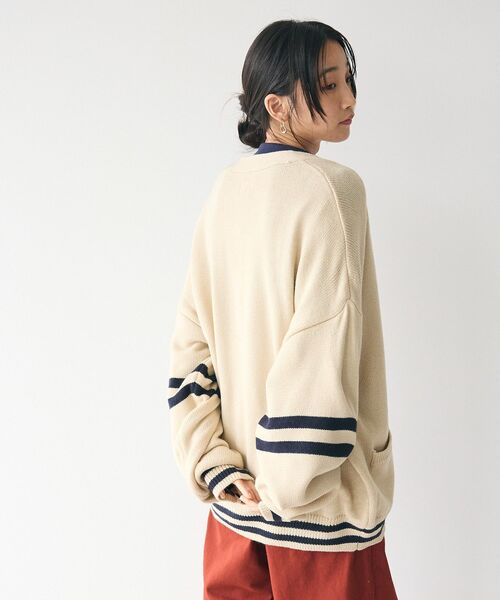 CRAFT STANDARD BOUTIQUE（クラフトスタンダードブティック）の「【ユニセックス】URANIWAニットカーディガン（カーディガン/ボレロ・レディース・アイボリー/ネイビー/レッド・M/L/XL）」の5枚目の写真