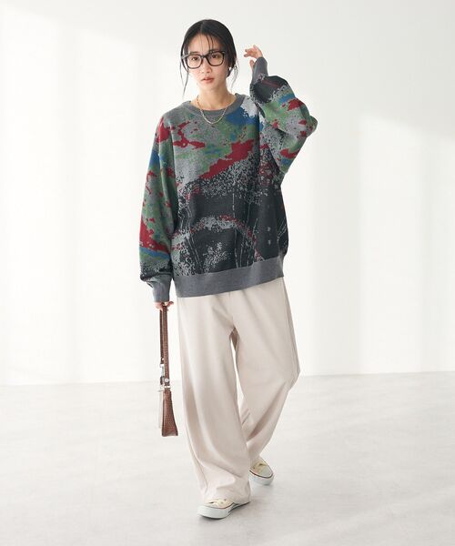 セール】変な柄クルーネックニット（ニット/セーター）｜CRAFT