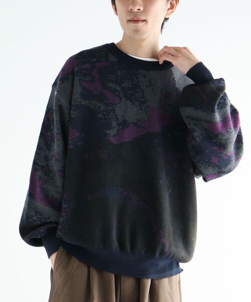 STONE  コットン クルーネック ニットセーター Mサイズ クルーネックニット《オーガニックエアーコットン》 （ニット