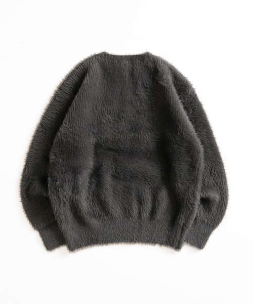 MUHET（ミュエータ）の「ロゴシャギーニット（ニット/セーター・レディース・ネイビー/チャコールグレー/ボルドー・X-LARGE/MEDIUM）」の7枚目の写真