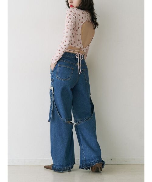 jouetie（ジュエティ）の「バックオープンロゴトップス（Tシャツ/カットソー・レディース・ブラック/ブルー/オフホワイト/その他1/ピンク・MEDIUM）」の22枚目の写真