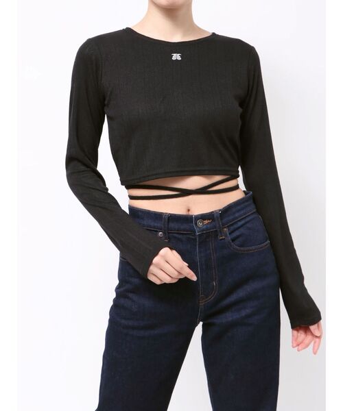 jouetie（ジュエティ）の「バックオープンロゴトップス（Tシャツ/カットソー・レディース・ブラック/ブルー/オフホワイト/その他1/ピンク・MEDIUM）」の11枚目の写真