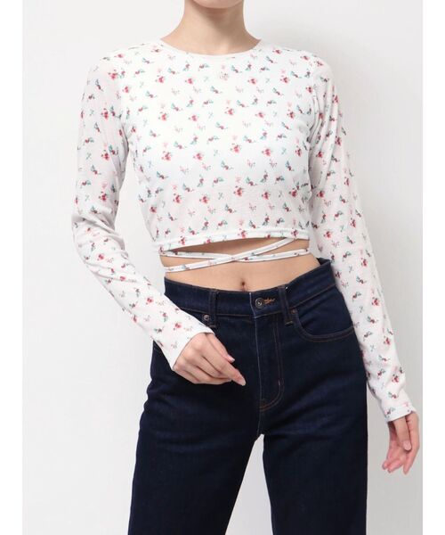 jouetie（ジュエティ）の「バックオープンロゴトップス（Tシャツ/カットソー・レディース・ブラック/ブルー/オフホワイト/その他1/ピンク・MEDIUM）」の14枚目の写真