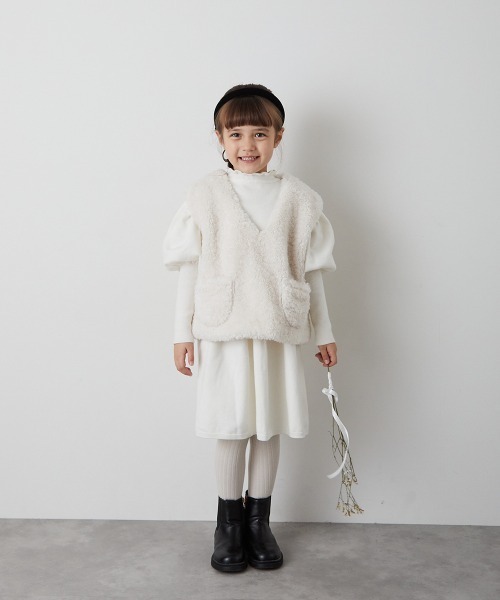Freckle Seoul グレー　ワンピース パフスリーブ 2wayパフスリーブワンピース