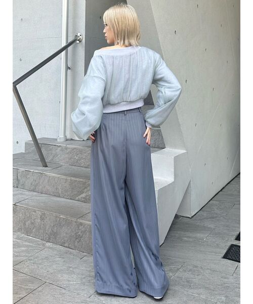 MURUA（ムルーア）の「チュールレイヤードプルオーバー（スウェット・レディース・ブラック/グレー・FREE）」の13枚目の写真