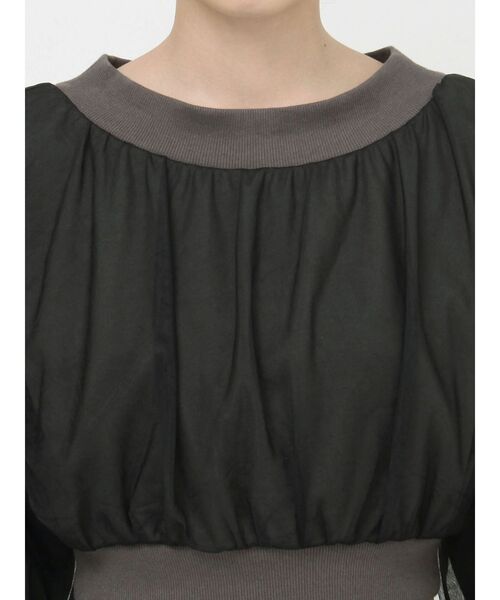 MURUA（ムルーア）の「チュールレイヤードプルオーバー（スウェット・レディース・ブラック/グレー・FREE）」の21枚目の写真