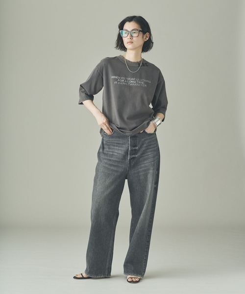 Curensology(カレンソロジー)の「Curensology(カレンソロジー)/【UNIVERSAL OVERALL】別注ショートスリーブTシャツ(Tシャツ/カットソー・レディース・ネイビー/グレー/ブラウン/チャコールグレー・FREE)」の21枚目の写真
