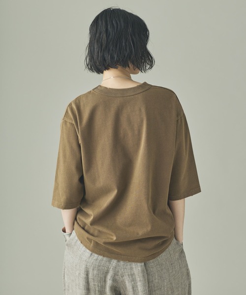 Curensology(カレンソロジー)の「Curensology(カレンソロジー)/【UNIVERSAL OVERALL】別注ショートスリーブTシャツ(Tシャツ/カットソー・レディース・ネイビー/グレー/ブラウン/チャコールグレー・FREE)」の14枚目の写真