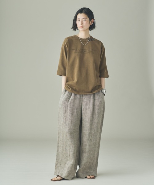 Curensology(カレンソロジー)の「Curensology(カレンソロジー)/【UNIVERSAL OVERALL】別注ショートスリーブTシャツ(Tシャツ/カットソー・レディース・ネイビー/グレー/ブラウン/チャコールグレー・FREE)」の15枚目の写真
