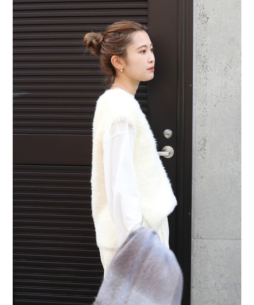 Ungrid（アングリッド）の「2Wayラメニットベスト（ニット/セーター・レディース・オフホワイト/グレー/グリーン・FREE）」の14枚目の写真