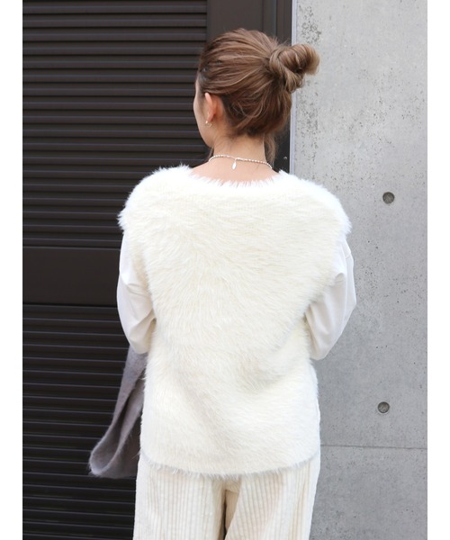 Ungrid（アングリッド）の「2Wayラメニットベスト（ニット/セーター・レディース・オフホワイト/グレー/グリーン・FREE）」の15枚目の写真