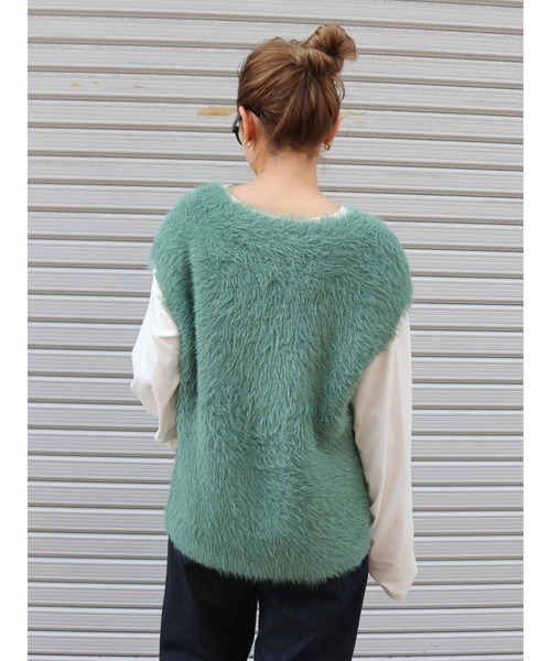 Ungrid（アングリッド）の「2Wayラメニットベスト（ニット/セーター・レディース・オフホワイト/グレー/グリーン・FREE）」の5枚目の写真