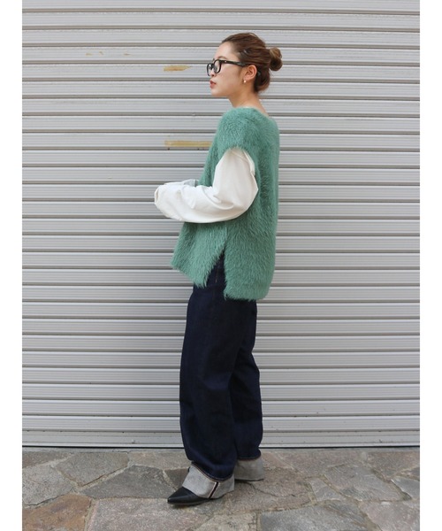 Ungrid（アングリッド）の「2Wayラメニットベスト（ニット/セーター・レディース・オフホワイト/グレー/グリーン・FREE）」の8枚目の写真