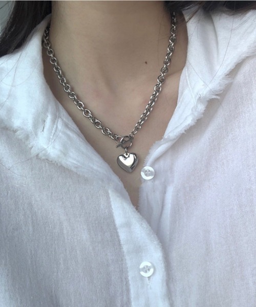 L LABEL（エルラベル）の「ハートチェーンマンテルネックレス（ネックレス・レディース・シルバー・FREE）」の13枚目の写真