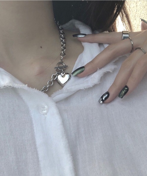 L LABEL（エルラベル）の「ハートチェーンマンテルネックレス（ネックレス・レディース・シルバー・FREE）」の14枚目の写真