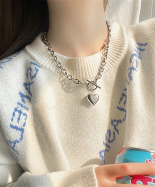 L LABEL（エルラベル）の「ハートチェーンマンテルネックレス（ネックレス・レディース・シルバー・FREE）」の8枚目の写真