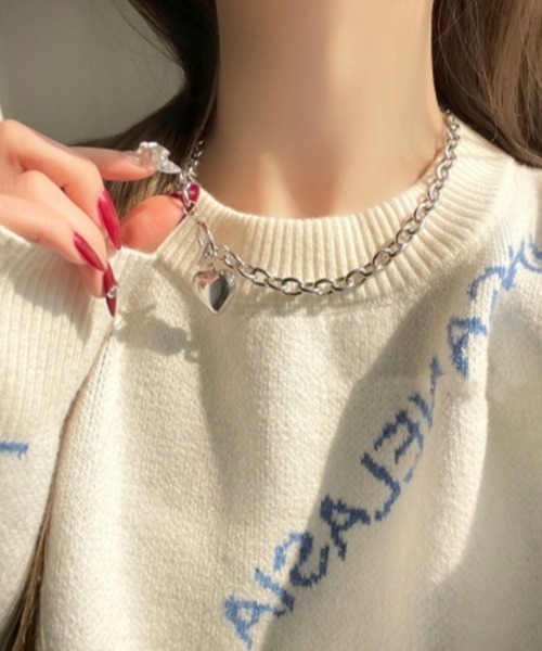 L LABEL（エルラベル）の「ハートチェーンマンテルネックレス（ネックレス・レディース・シルバー・FREE）」の9枚目の写真