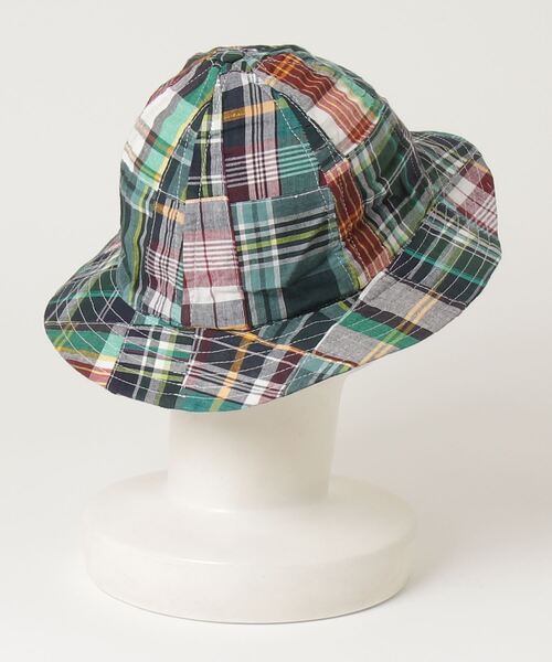 セール】【T6】【UNIVERD72】MADRAS CHECK PATCHWORK MILL HAT