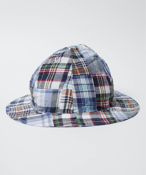 セール】【T6】【UNIVERD72】MADRAS CHECK PATCHWORK MILL HAT