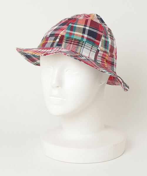 セール】【T6】【UNIVERD72】MADRAS CHECK PATCHWORK MILL HAT