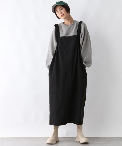 LEPSIM（レプシィム）の「2WAYシャーリングジャンパースカート　286099（ジャンパースカート・レディース・グリーン/ブラック/チャコールグレー/ブルー・FREE）」の11枚目の写真