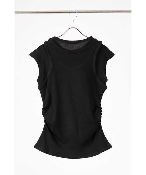 CHIGNON（シニヨン）の「CHIGNON タンクレイヤートップス（Tシャツ/カットソー・レディース・ブラック/グレー/オフホワイト/サックスブルー・FREE）」の17枚目の写真