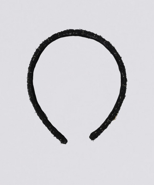 kiehtova(キエトヴァ)の「【kiehtova】TWEED HEAD BAND/ツイード ヘッドバンド(カチューシャ・レディース・ブラック・FREE)」の3枚目の写真