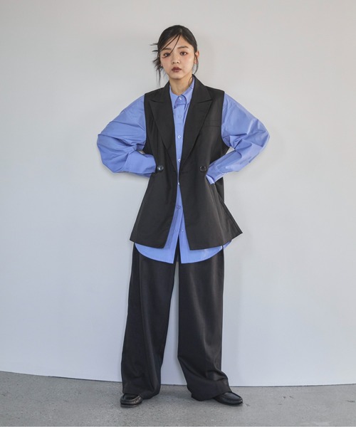 feepur（フェピュール）の「リラックスタックパンツ（スラックス・レディース・チャコールグレー/ベージュ/ブラック・SMALL/MEDIUM）」の15枚目の写真