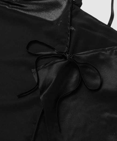 セール】STRAP TOP WITH WRAP CLOSURE AND RUFFLES（シャツ