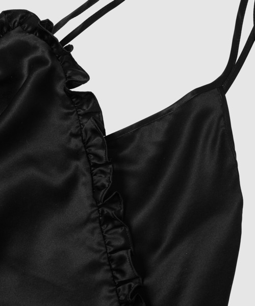 ブラウス シャツ STRAP TOP WITH WRAP CLOSURE AND RUFFLES レディース ブラウス シャツ STRAP TOP WITH WRAP CLOSURE AND RUFFLES