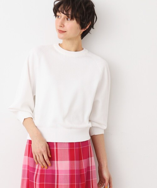 Dessin（デッサン）の「【洗える・4サイズ展開】バルーンスリーブニット（XS～L）（ニット/セーター・レディース・ネイビー/ネイビー系/ブルー/ホワイト系・00/03/02/01）」の2枚目の写真